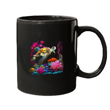 Discover Turtle Pet Tortoise Waterturtle Ocean Natural Environment 18 Mugs