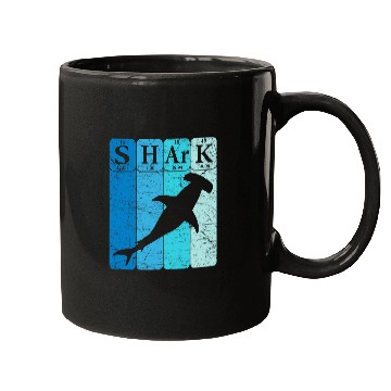 Discover Shark Pet Hammerhead Shark Periodic Table Elements Retro Shark 3 Mugs