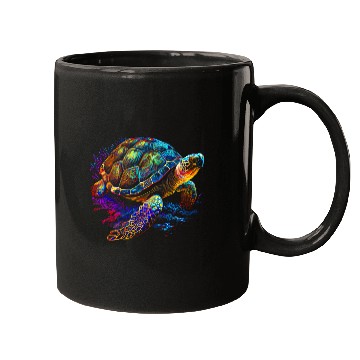 Discover Turtle Pet Tortoise Waterturtle Ocean Natural Environment 3 Mugs