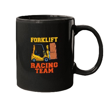 Discover Forklift Fun Racing Team Driver Warehouse Forklift Operator Mugs