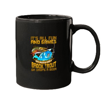 Discover Fishing Fun Mens All Fun Games Someone Loses Funny Brook Trout Fishing Mens Mugs