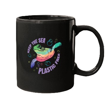 Discover Turtle Pet Plastic frees Environment Save Sea Mugs
