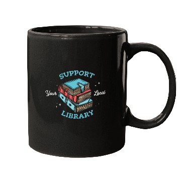 Discover Book Fun Support your local library Design for a Librarian Fan Mugs