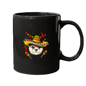 Discover Otter Pet Otters Mexico Cinco de Mayo Sea Otter Sombrero Mexican Party Animal Mugs