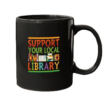 Discover Book Fun Support Your Local Library Book Reader Librarian Bookworm Mugs