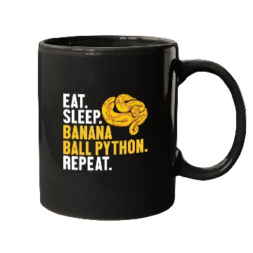 Discover Python Pet Eat Sleep Banana Ball Python Repeat Banana Ball Python 1 Mugs