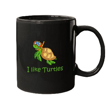 Discover Turtle Pet I Like Turtles Funny Snorkeling Sea Turtle Drawing Turtle Lovers Bday Mugs