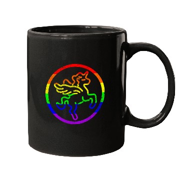 Discover Unicorn Pet Rainbow Gay Pride Bright Colorful Cute Mugs