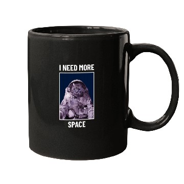 Discover I Need More Space Cat in Astronaut Space Suit Mugs