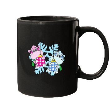 Discover Hippo Pet Christmas Balls Winter Snowflake Snow Mugs