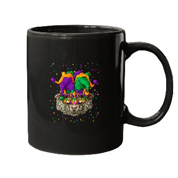 Discover Sheep Pet Mardi Gras Animal Face Farmer carnivals Jester Festival Mugs