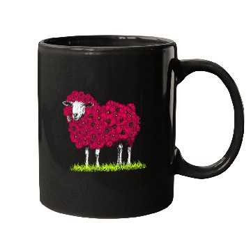 Discover Sheep Pet with Flower Wool Floral Sheep Lover Mugs