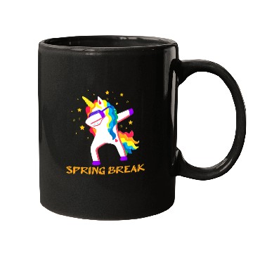 Discover Unicorn Pet  Spring Break Florida School Trip Dab Girl 2 Mugs