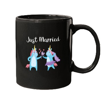 Discover Unicorn Pet Just Married Funny Unicorn Couple Wedding Honeymoon Mugs