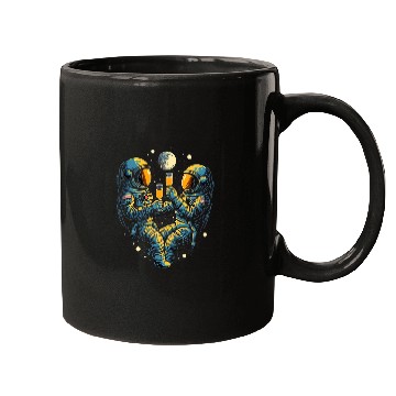 Discover Astronauts Drinking Beer in Space Funny Space Man Outerspace Mugs
