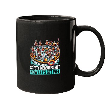 Discover Beer Fun Muster Drill Alcohol Drinker Drinking Beer Cruise Ship 2 Mugs