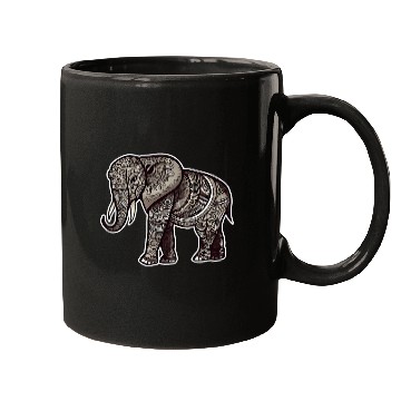 Discover Elephant Pet Henna Patterned Elephant Mugs