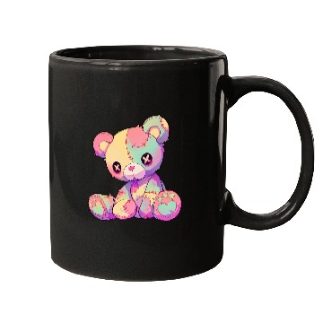 Discover Bear Pet Kawaii Pastel Goth Creepy Cute Witchy Patchwork Teddy Bear Mugs