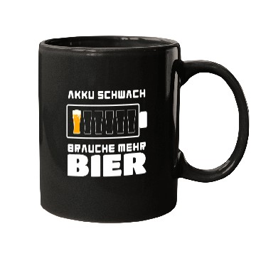 Discover Beer Fun Battery weak need more beer drinking liquor alcohol Mugs