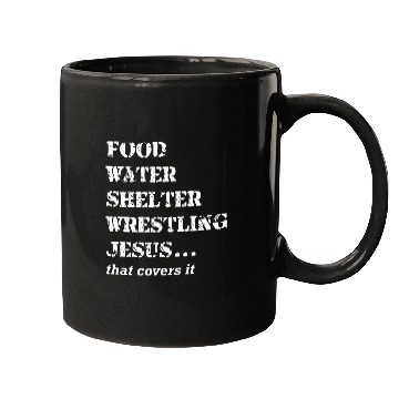 Discover Sport Wrestling Food Water Shelter Wrestling Jesus That Covers It Mugs