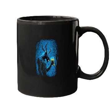 Discover Beer Fun Dark Demonic Wendigo Devil Drinking Beer Mug Halloween Art Mugs
