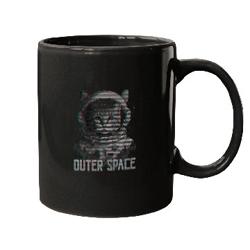Discover Astronaut Job cat synthwave outer space cat lover cosmic cat Mugs