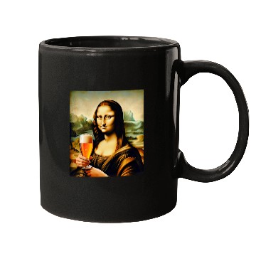 Discover Beer Fun Mona Lisa Drinking Beer Lover s Artistic Mugs
