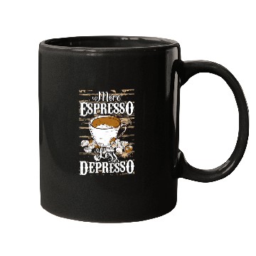 Discover Coffee Fun More Espresso Less Depresso caffeines Beverage Coffee Mugs
