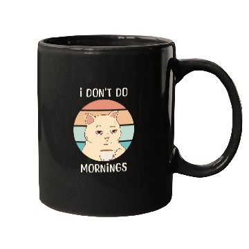 Discover Coffee Fun Cat Drinking Coffee Bored Sarcastic Work Job Mornings Mugs