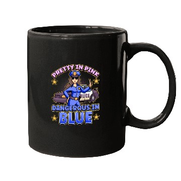 Discover Police Job Law Enforcement Design for a Female Police Officer Mugs