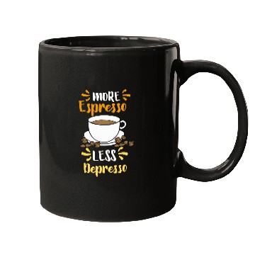 Discover Coffee Fun More Espresso Less Depresso Espresso Mugs