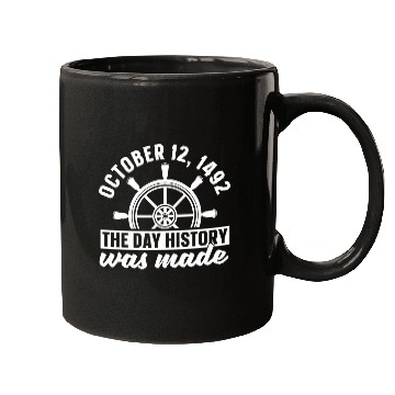 Discover 1492 Sailing Christopher Columbus Day Mugs
