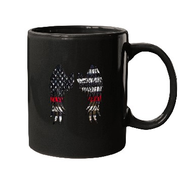 Discover Firefighter Flag Distressed Angel Wings Mugs