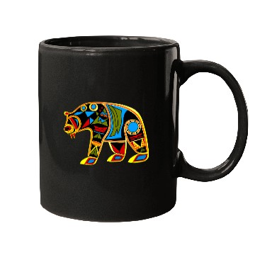Discover Bear Pet Bear in Native American Plains Art Style Mugs