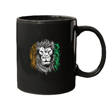 Discover Lion Pet Flag Ivory Coast Mugs