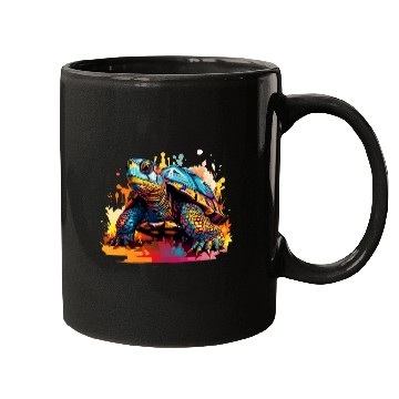 Discover Eastern Box Turtle Lover Colorful Splash Art Mugs