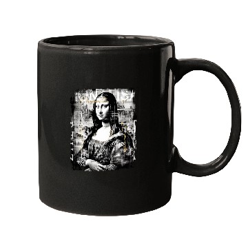 Discover Abstract graffiti art Leonardo da Vinci art Mona Lisa 3 Mugs