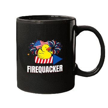 Discover Duck Pet Fourth of July Firequacker Duck Mugs