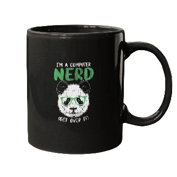 Discover Panda Pet I am A Computer Nerd Get Over It Panda with glasses is Mugs