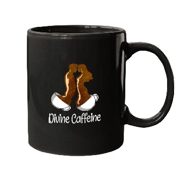Discover Coffee Fun Soulmate Quote Divine caffeines Funny Twin Flame 1 Mugs