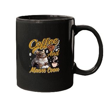 Discover Coffee Fun Drinker MAINE COON AND COFFEE Funny Cat Mom Mugs