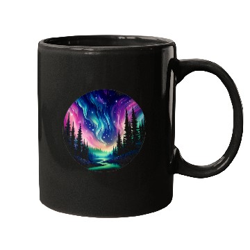 Discover Aurora Borealis Night Sky Northern Lights 1 Mugs