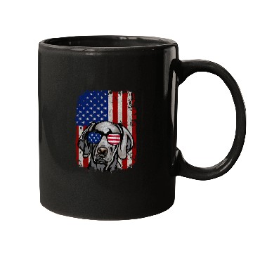 Discover American Flag Weimaraner Mugs
