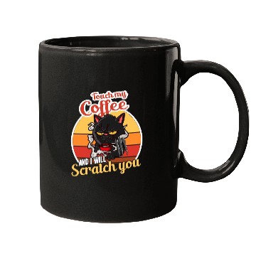 Discover Coffee Fun Cat Meme Scratch Design for a Coffee Lover Mugs