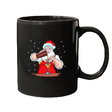 Discover Bartender Job Santa Claus Bartender Cocktail Mugs