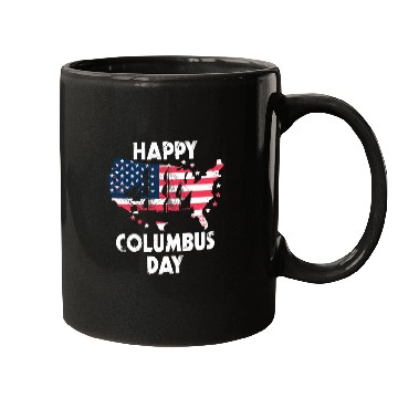 Discover American Flag Happy Columbus Day Mugs