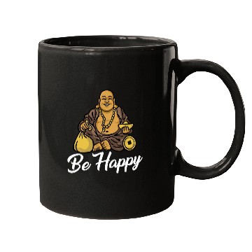 Discover Be Happy Zen Buddha Mugs