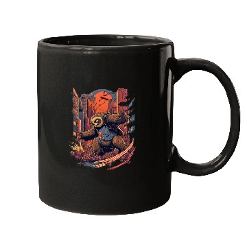 Discover Sloth Pet Kaiju Sloth Slothzilla Monster Attack Tokyo City Mugs