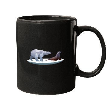 Discover Bear Pet Low Poly Polar Bear Walrus Arctic Mugs