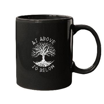 Discover As Above So Below Yggdrasil Pagan Mugs